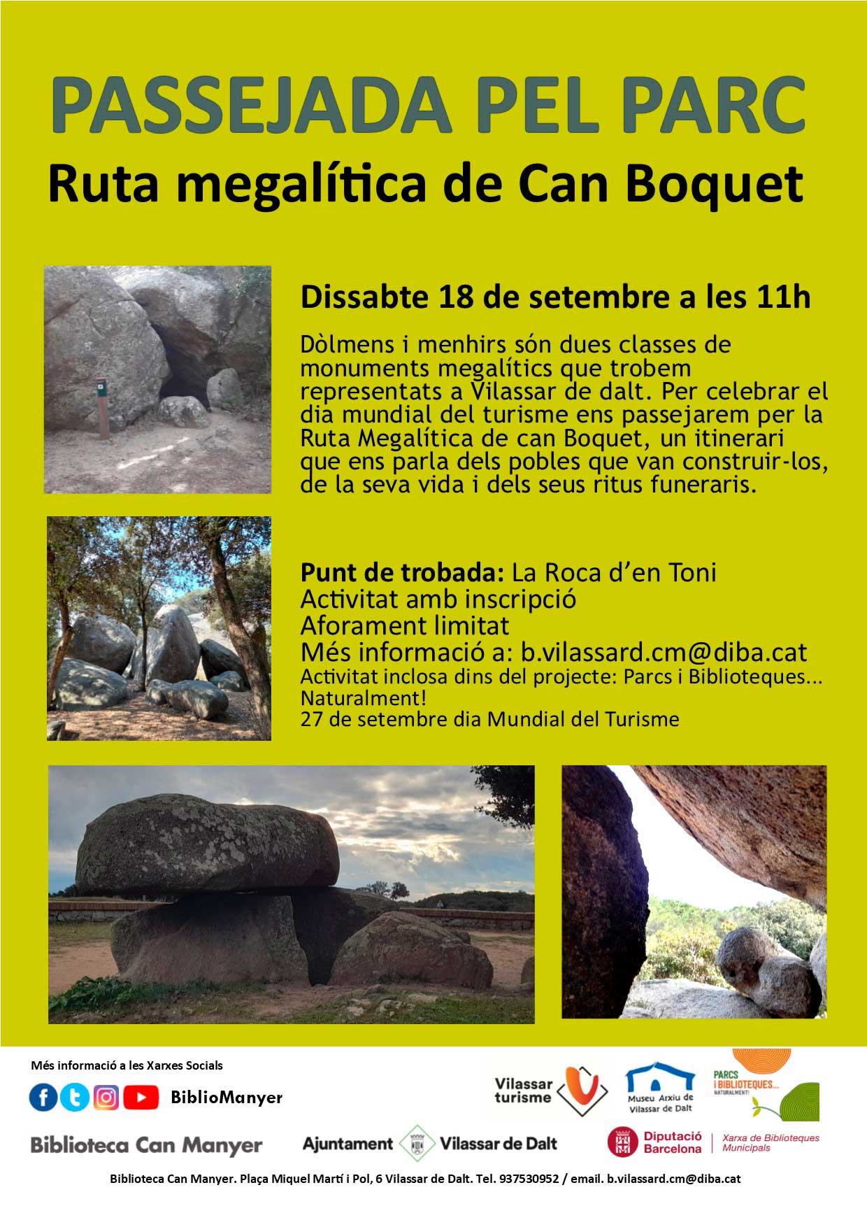 Passejada pel parc: La Ruta megalítica de Can Boquet