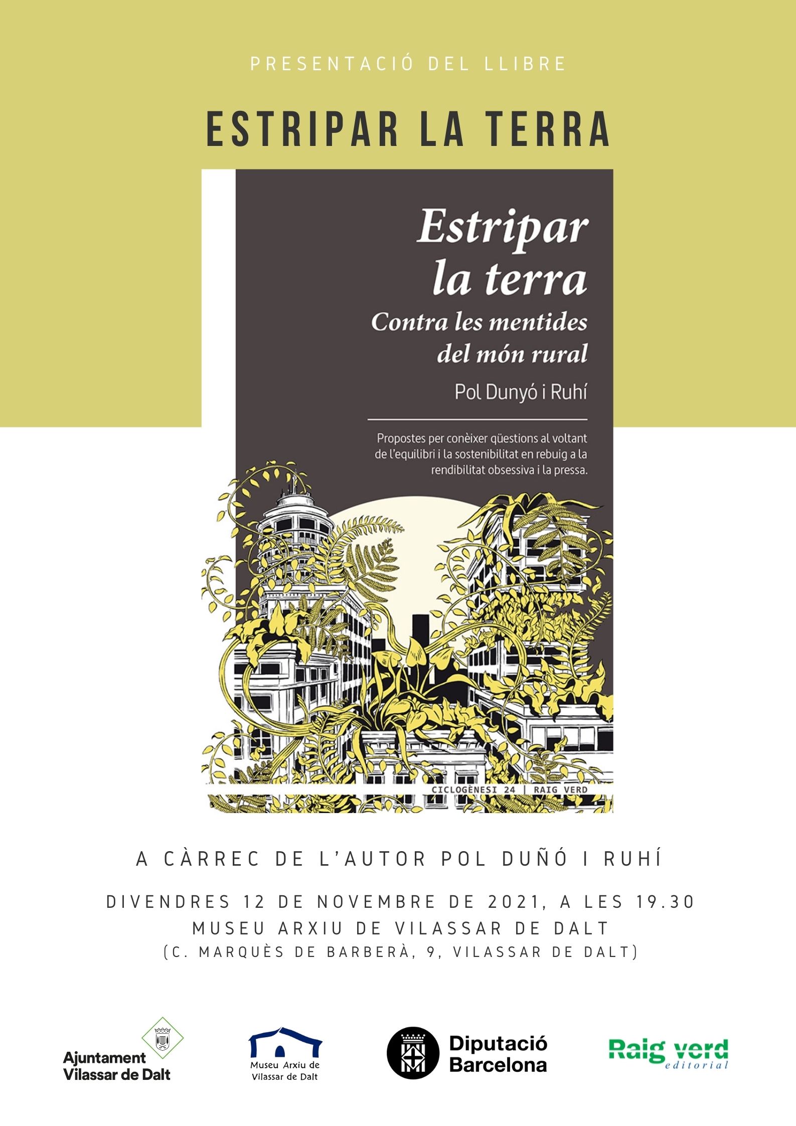 Presentació del llibre 'Estripar la terra'