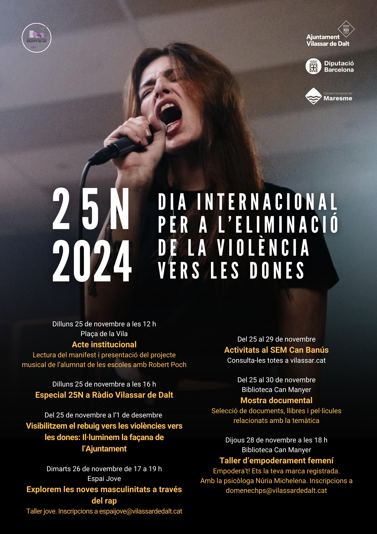 La música, eix de la commemoració del 25N a Vilassar