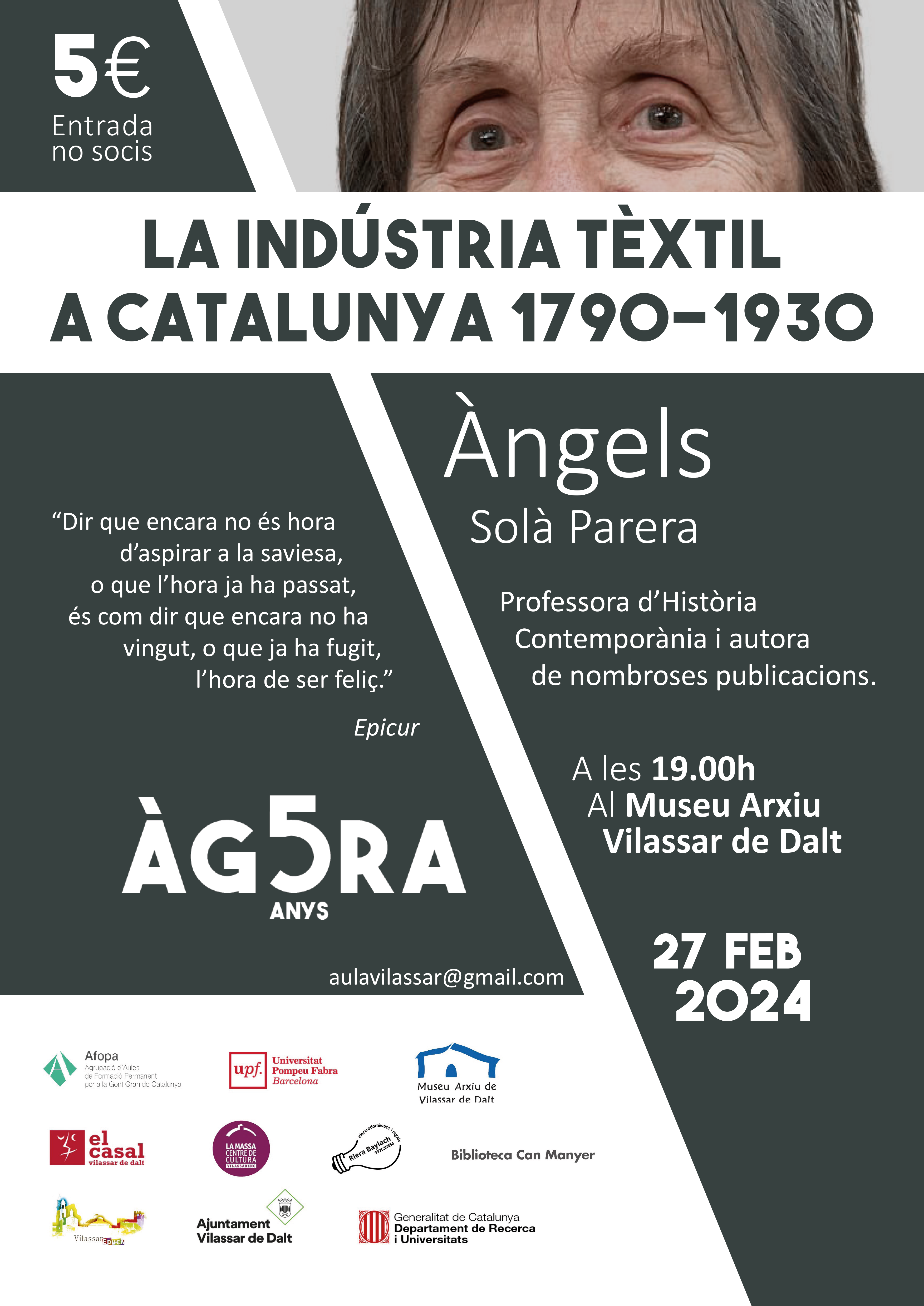 �?gora Vilassar: La indústria tèxtil a Catalunya 1790 - 1930