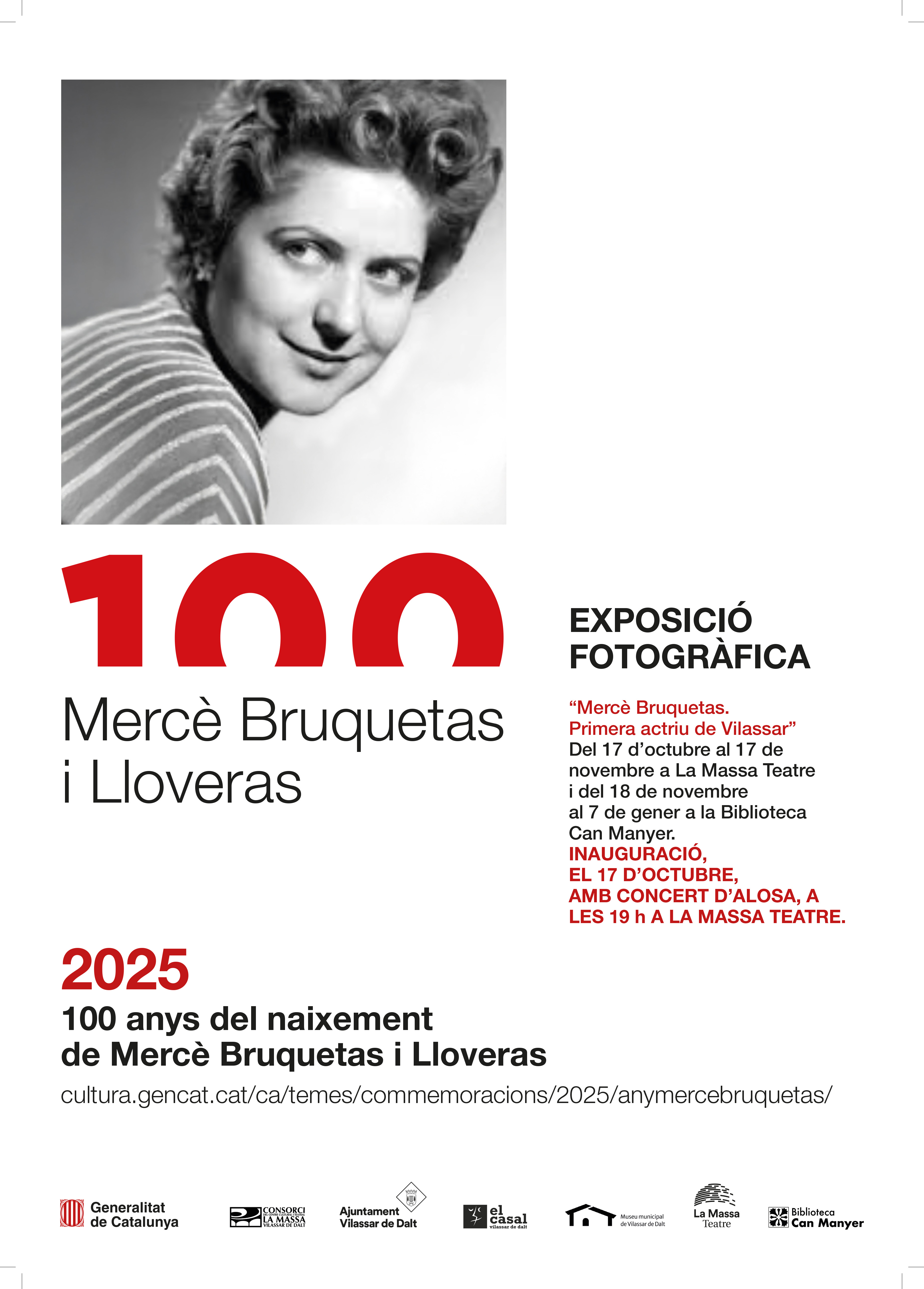 Inauguració de l'exposició 'Mercè Bruquetas. Primera actriu de Vilassar'