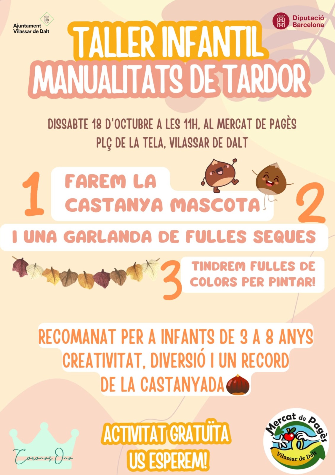 Taller de manualitats de tardor al Mercat de pagès