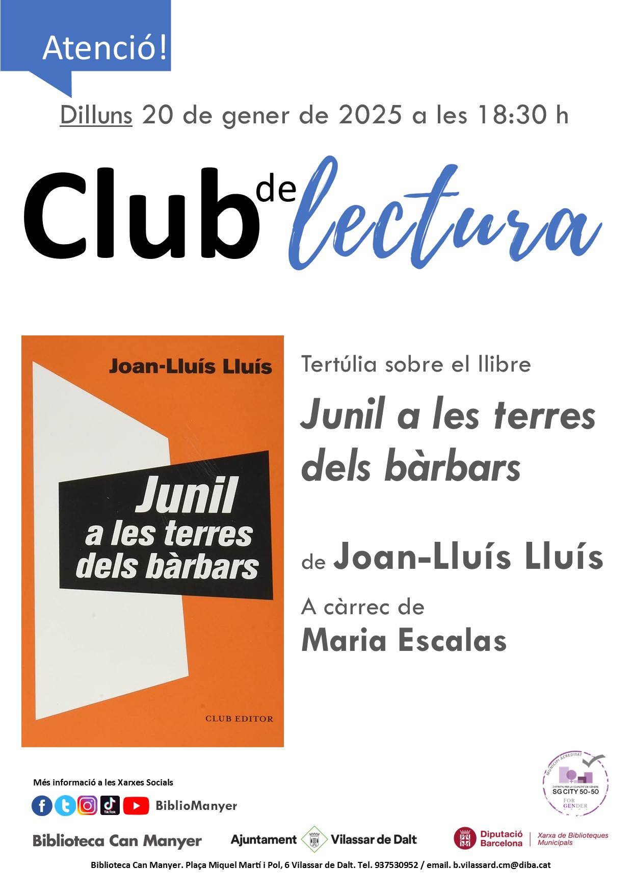 Club de lectura: 'Junil a la terra dels bàrbars'