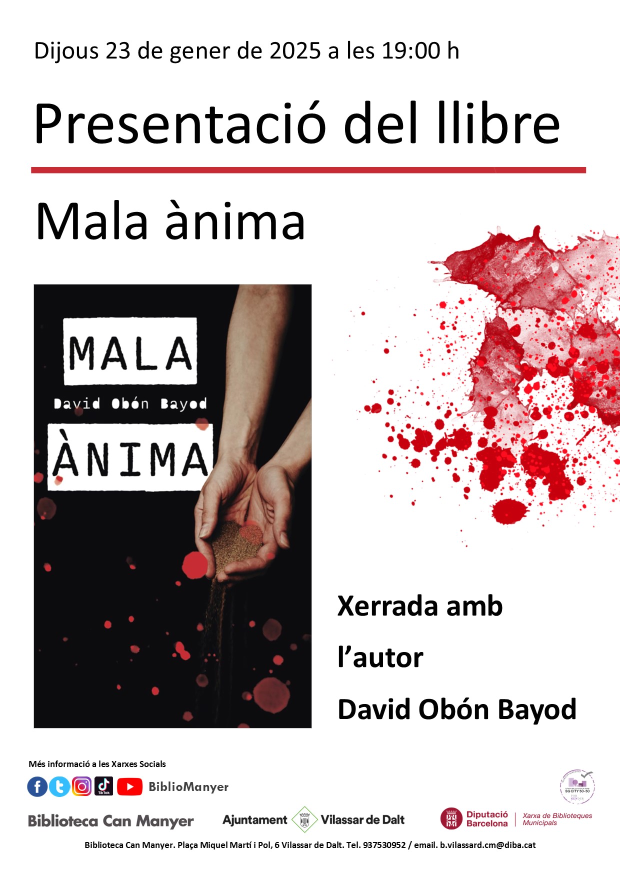 Presentació del llibre 'Mala ànima' de David Obon Bayod