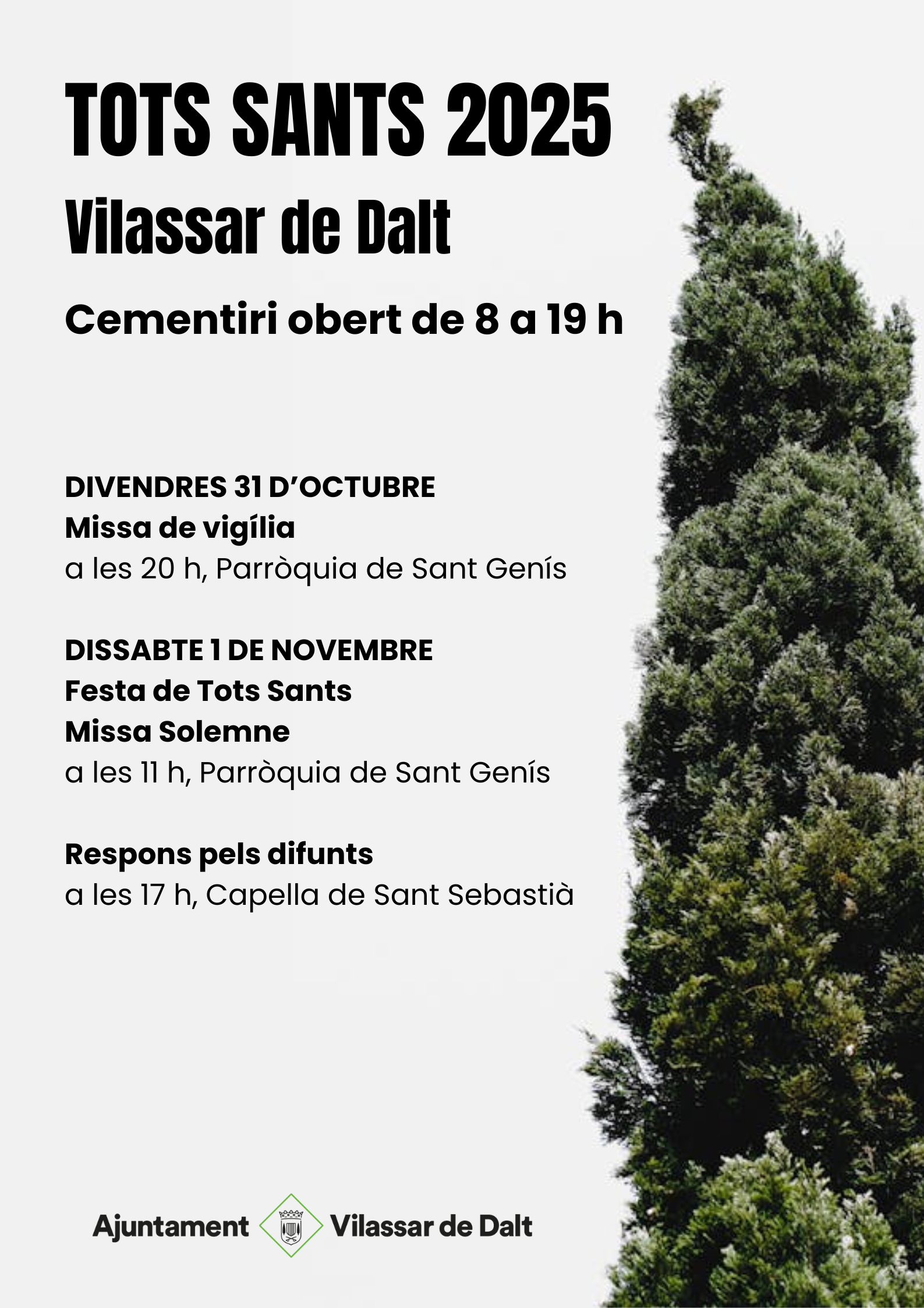 Festivitat de Tots Sants al cementiri i la parròquia