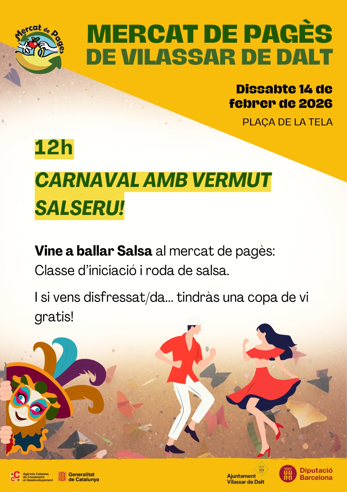 Carnaval amb vermut salseru al Mercat de pag&egrave;s