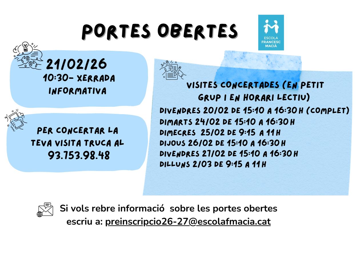 Portes obertes a l'Escola Francesc Maci&agrave;