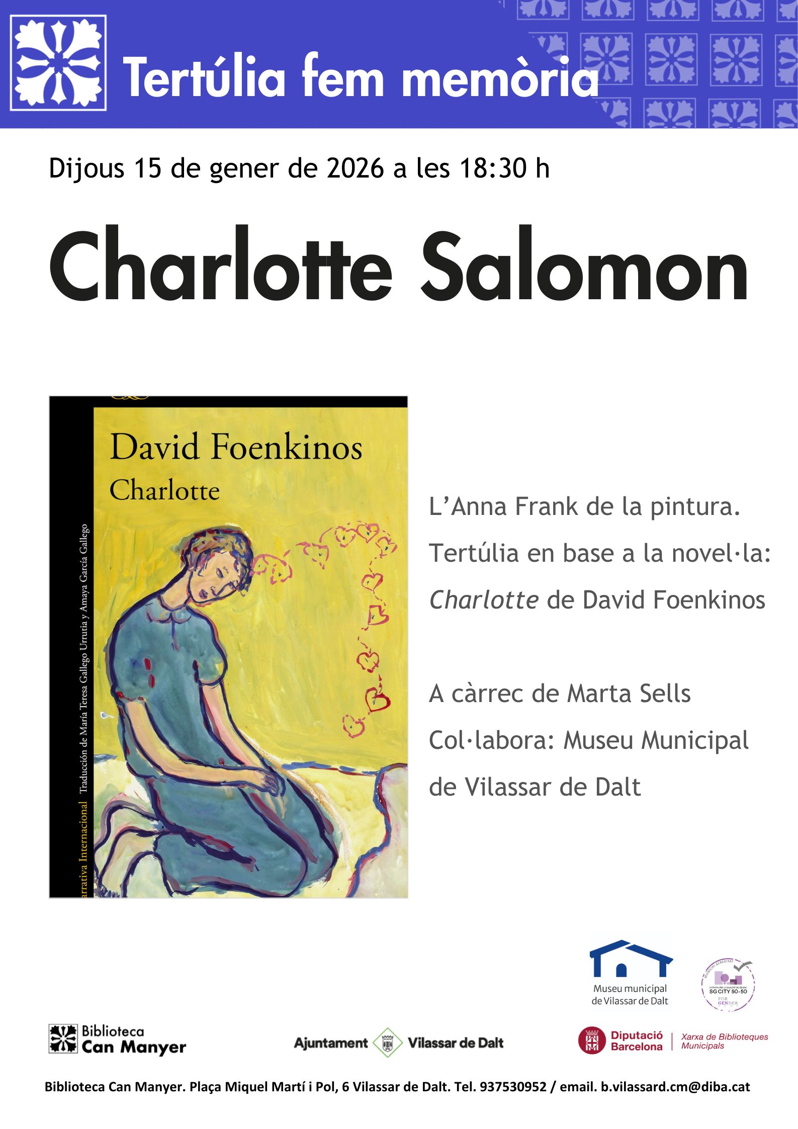 Tert&uacute;lia Fem Mem&ograve;ria: 'Charlotte'