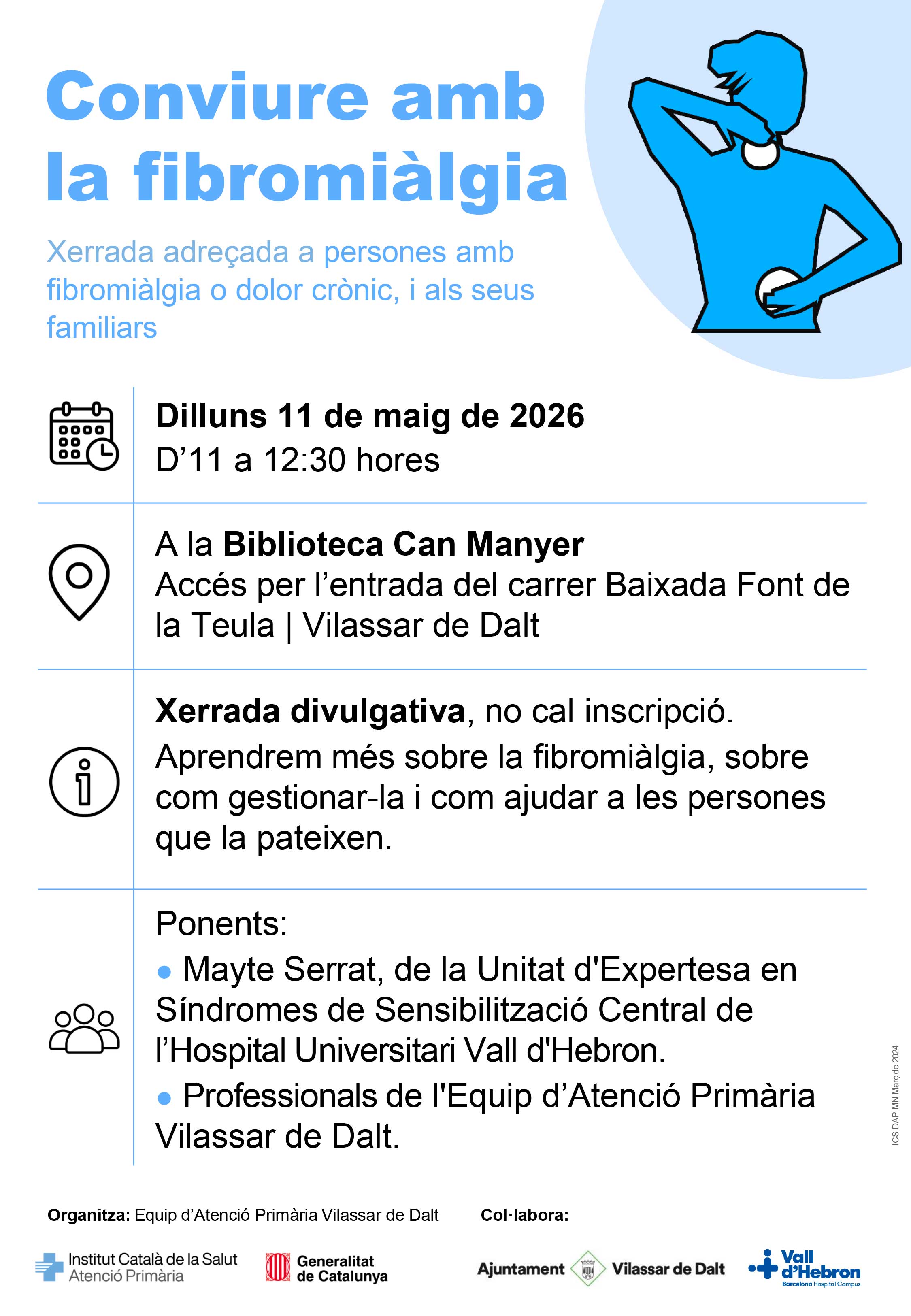 Xerrada 'Conviure amb la fibromi&agrave;lgia'