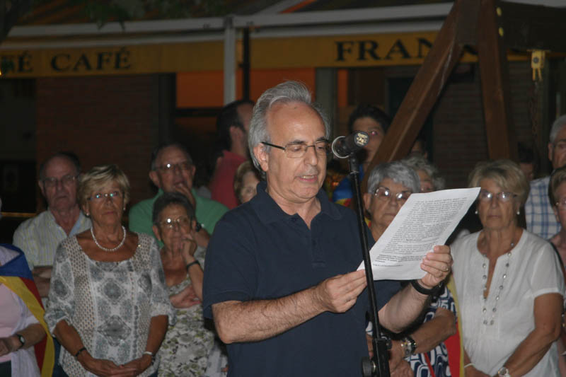 Lectura del manifest de l'11 de setembre 2012